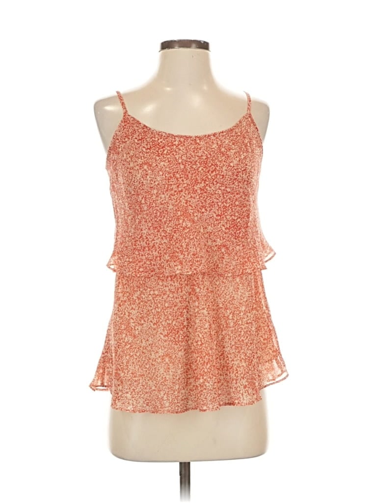 Pre-owned Cabi Sleeveless Top Orange Halter Neckline Tops