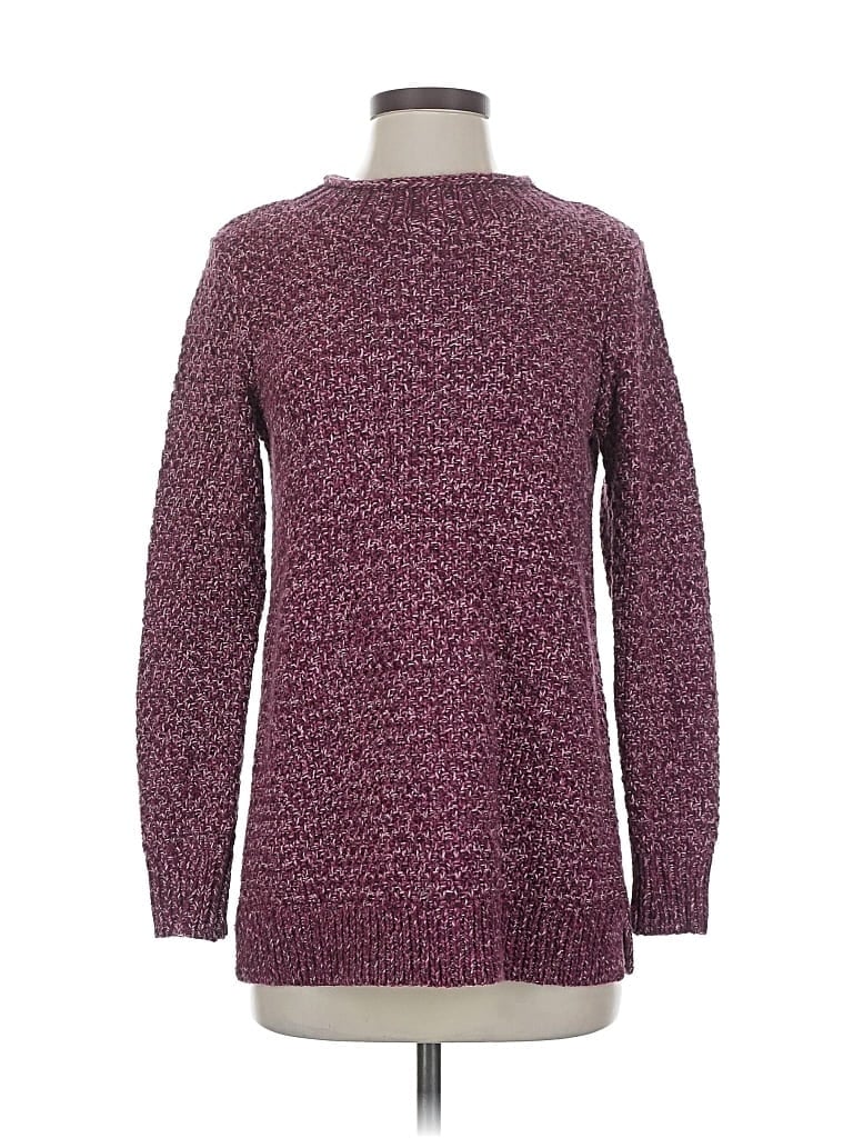 Pre-owned Ann Taylor Loft Pullover Sweater In Burgundy