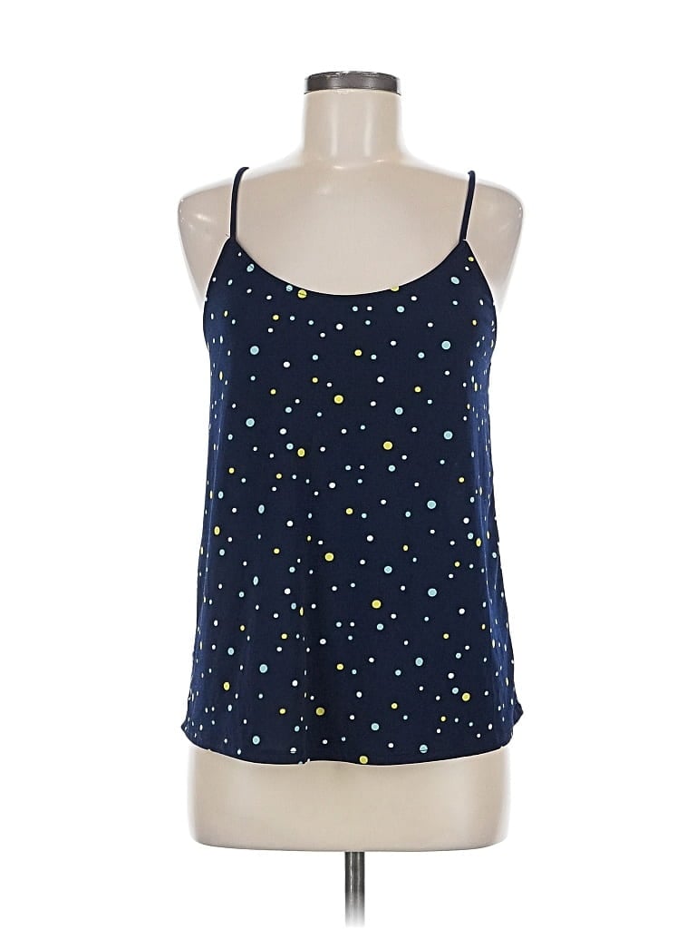 Pre-owned Kaileigh Tank Top Blue Halter Neckline Tops