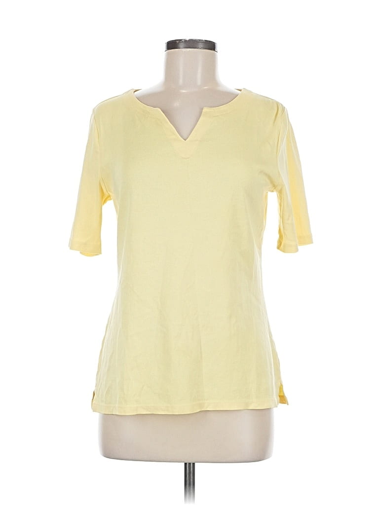 Pre-owned Talbots Short Sleeve T-shirt In Yellow