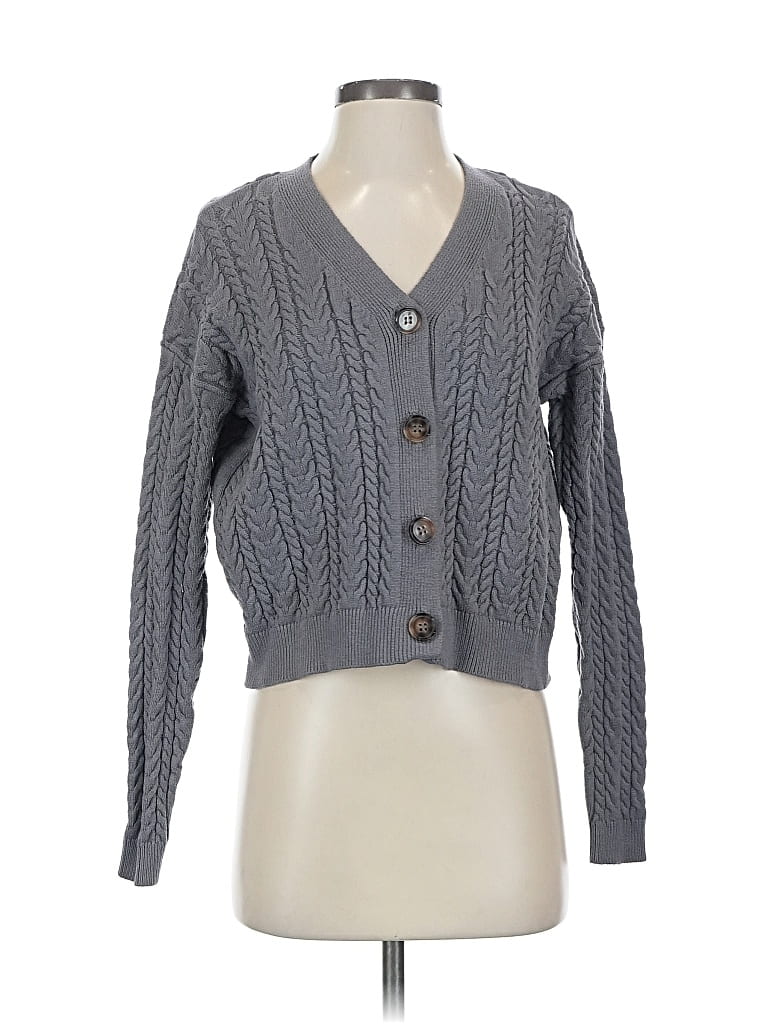 Pre-owned T Tahari Cardigan Sweater In Gray