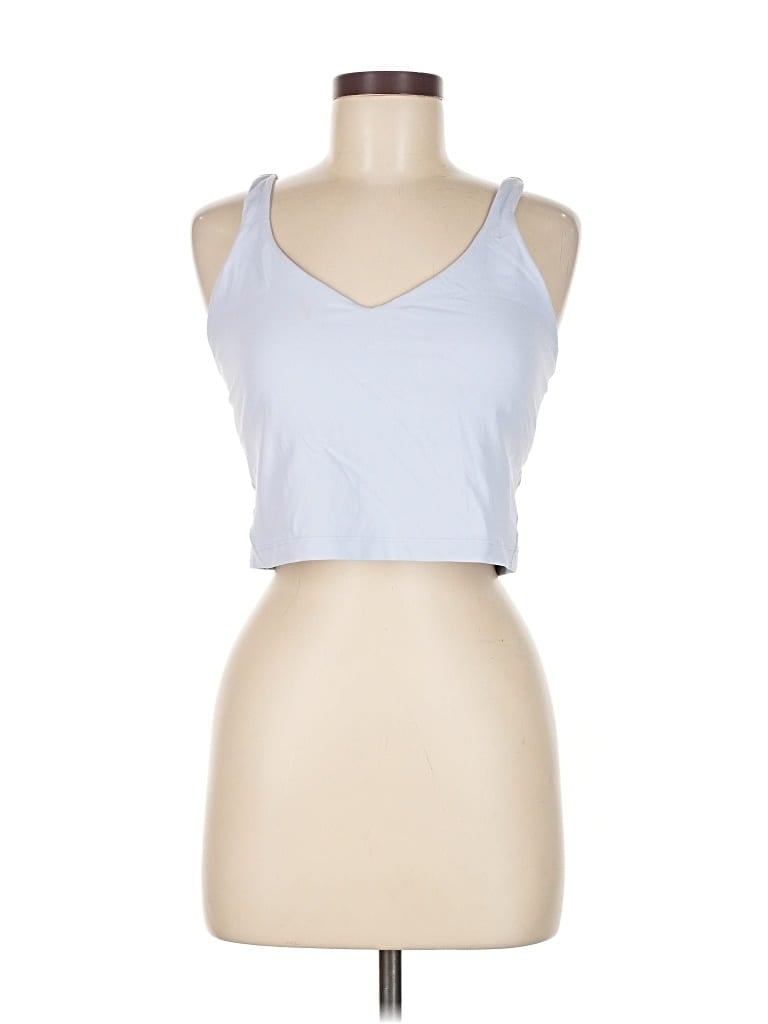 Pre-owned Lululemon Athletica Tank Top Blue Halter Neckline Tops