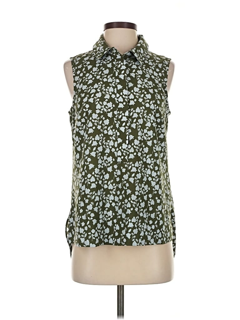 Pre-owned Cabi Sleeveless Blouse In Green