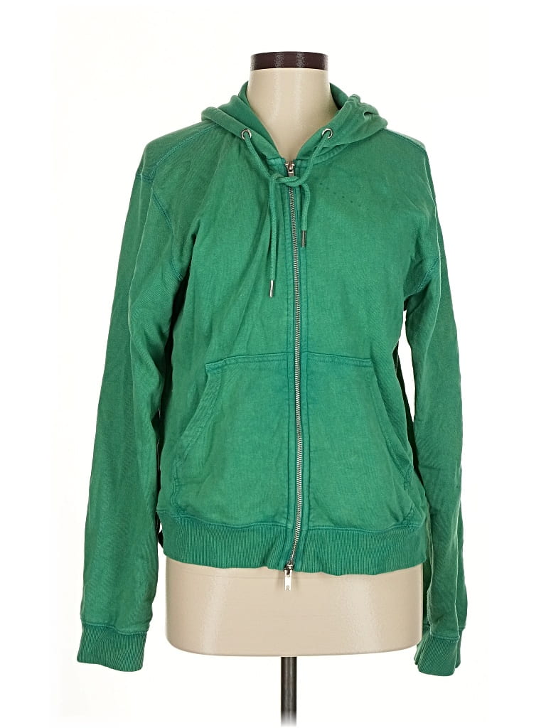 Pre-owned Bdg Zip Up Hoodie In Green