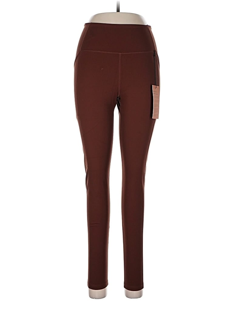 Pre-owned Girlfriend Collective Active Pants In Brown