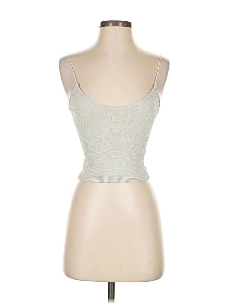 Pre-owned Intimately By Free People Tank Top Silver Sweetheart Neckline Tops