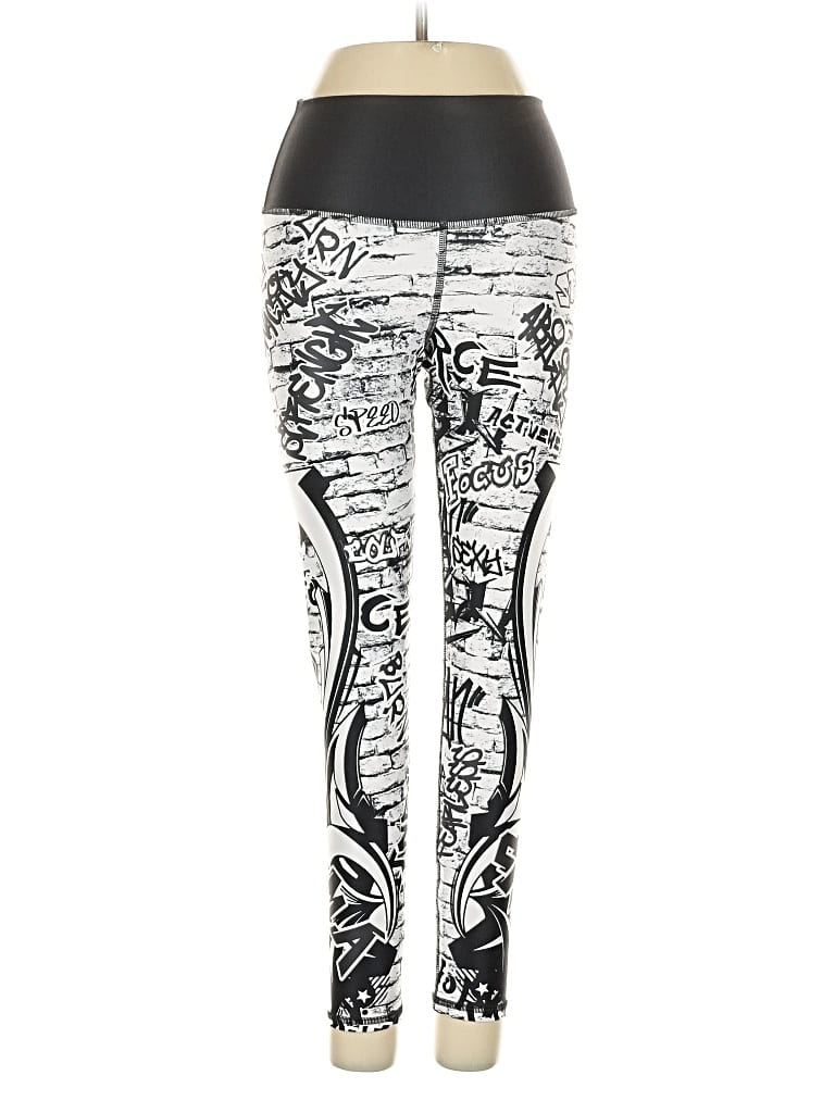 Pre-owned Assorted Brands Leggings In Silver