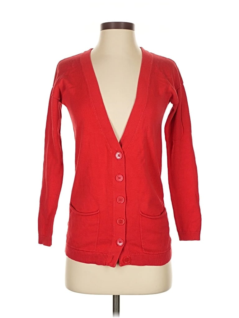 Pre-owned Express Cardigan Sweater In Red