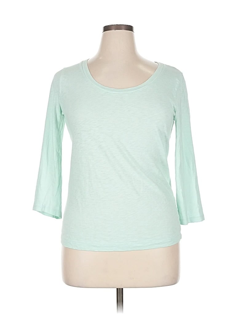 Pre-owned J.crew Factory Store 3/4 Sleeve T-shirt In Green
