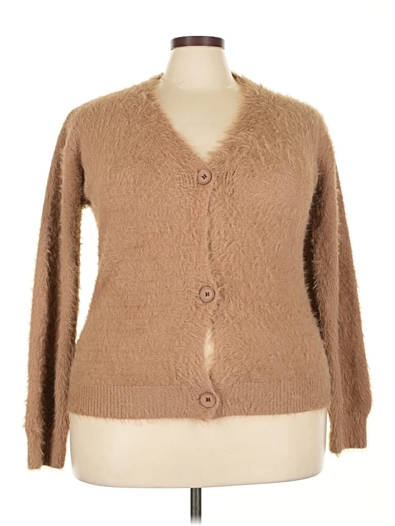 Pre-owned Unbranded Cardigan Sweater In Brown