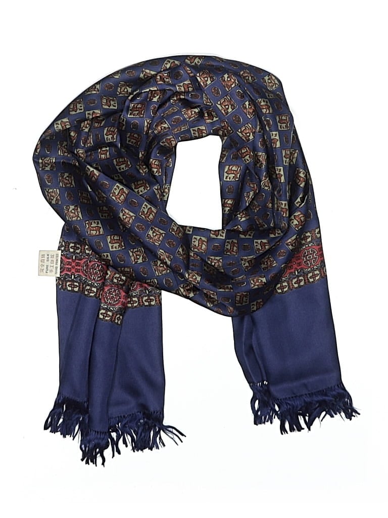 Pre-owned Assorted Brands Scarf In Blue