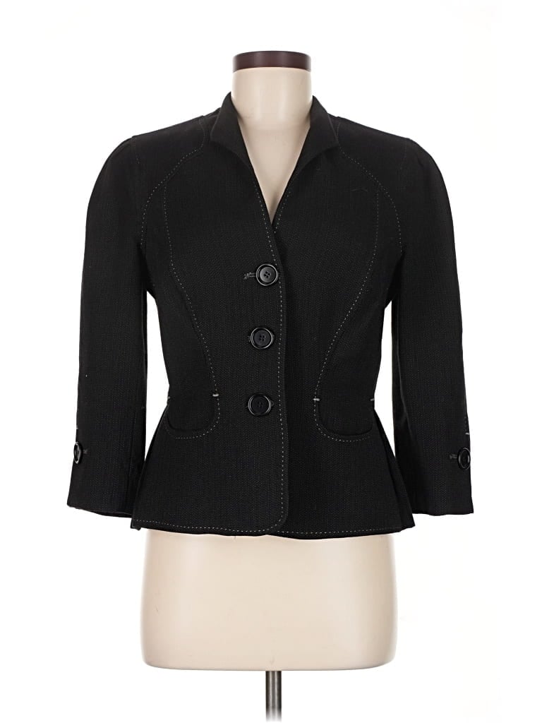 Pre-owned Max Studio Blazer Jacket In Black