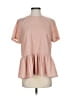 Hinge 100% Polyester Pink Short Sleeve Blouse Size S - photo 1