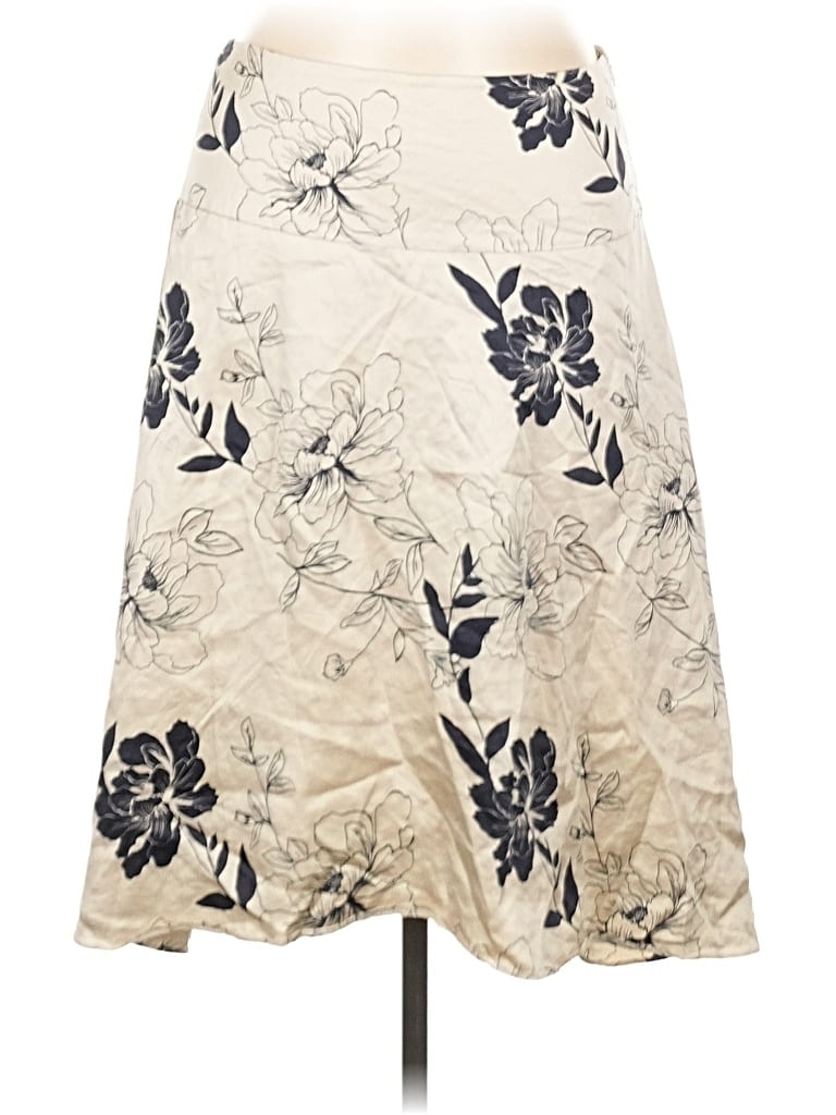 Pre-owned Banana Republic Silk Skirt In White