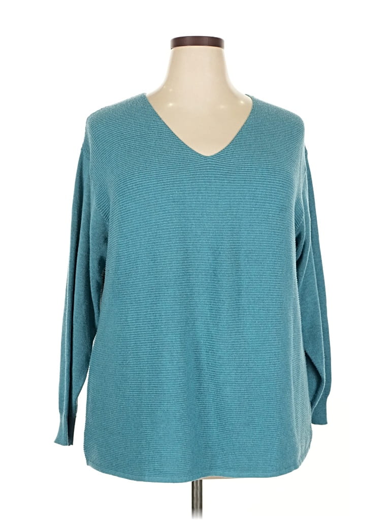 Pre-owned Ella Moss Pullover Sweater In Teal