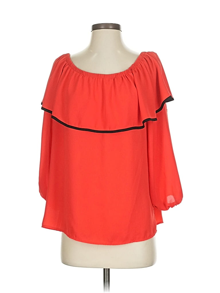 Pre-owned Vince Camuto 3/4 Sleeve Blouse In Orange