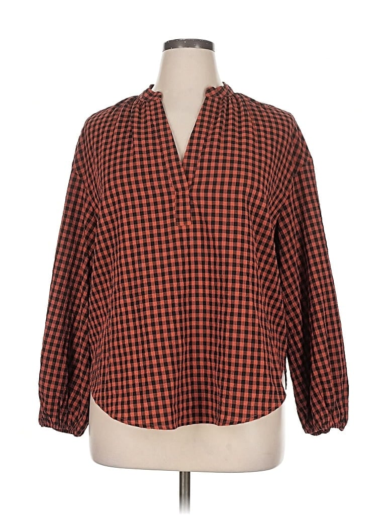 Pre-owned A New Day 3/4 Sleeve Blouse In Orange