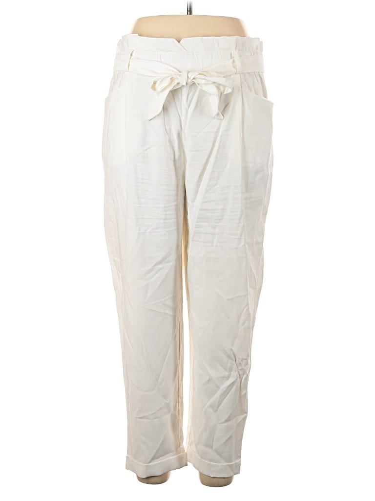Pre-owned Zara Trf Casual Pants In White