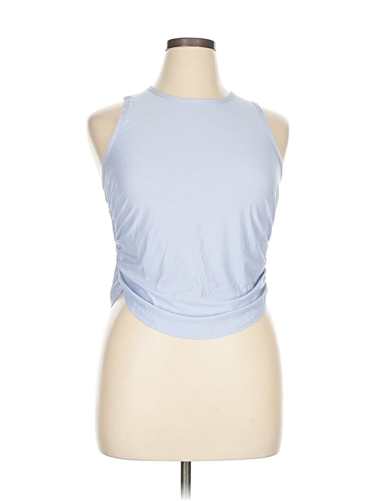Pre-owned Active By Old Navy Tank Top Blue Halter Neckline Tops