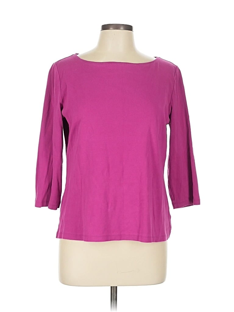 Pre-owned Talbots Outlet 3/4 Sleeve T-shirt In Purple