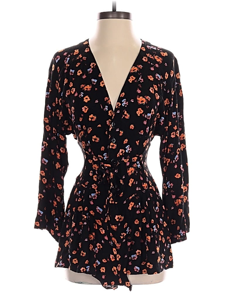 Pre-owned Free People Romper In Black