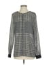 MICHAEL Michael Kors 100% Polyester Houndstooth Black Long Sleeve Blouse Size S - photo 1