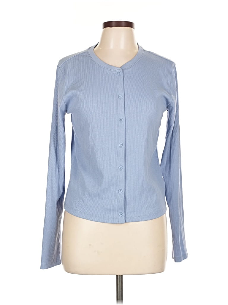 Pre-owned Gap Long Sleeve Polo Shirt In Blue