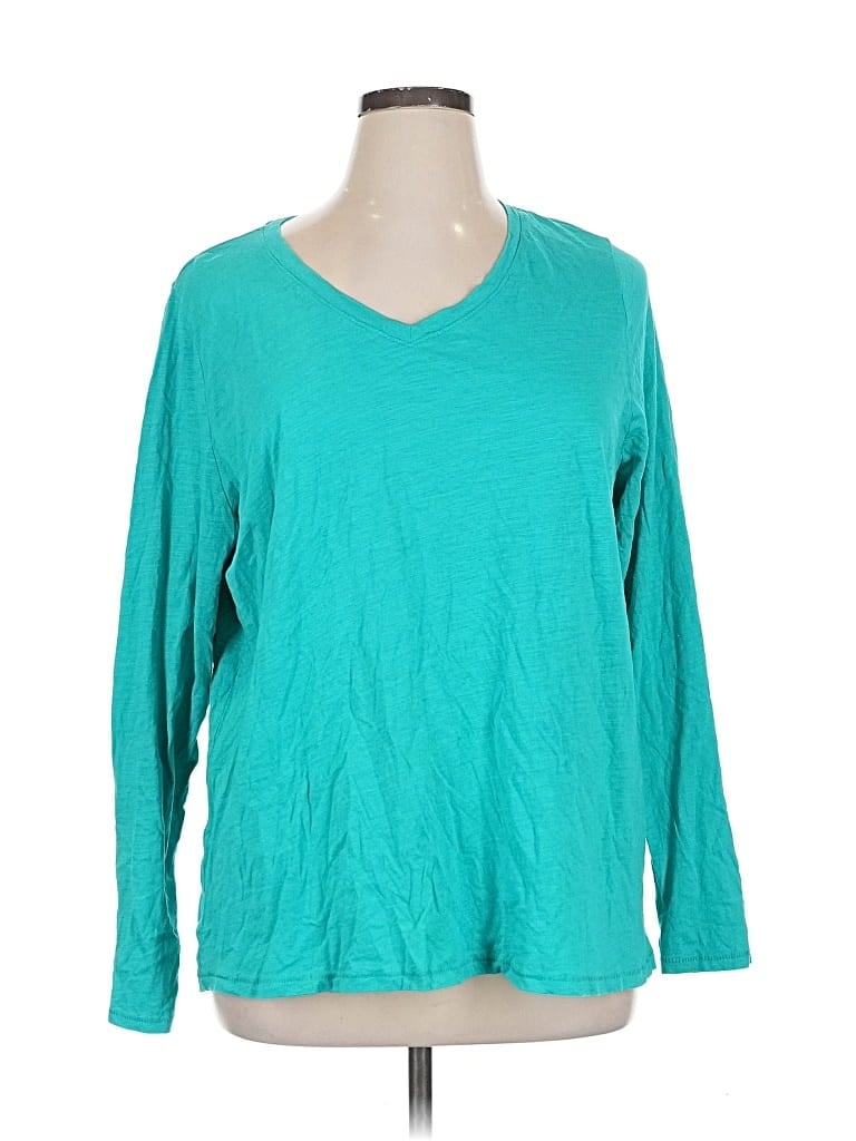 Pre-owned Sonoma Goods For Life Long Sleeve T-shirt In Blue