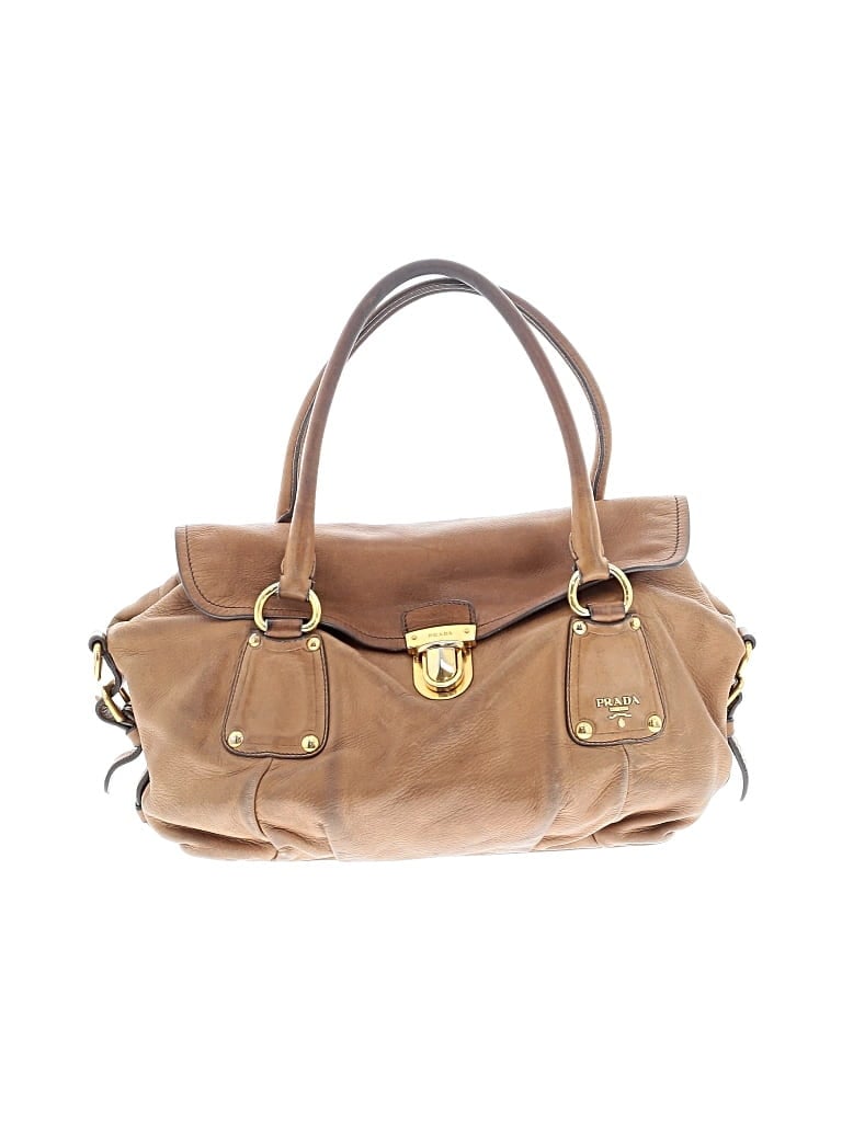 Pre-owned Prada Leather Shoulder Bag In Brown