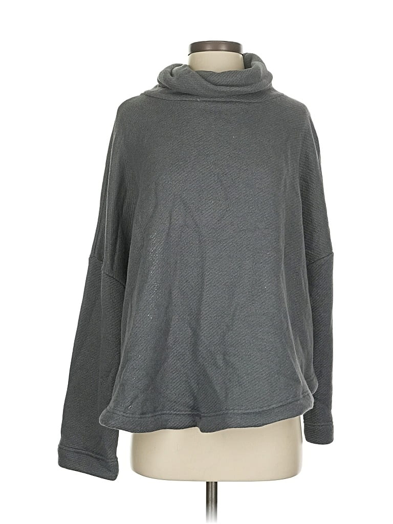 Pre-owned Free People Turtleneck Sweater In Gray