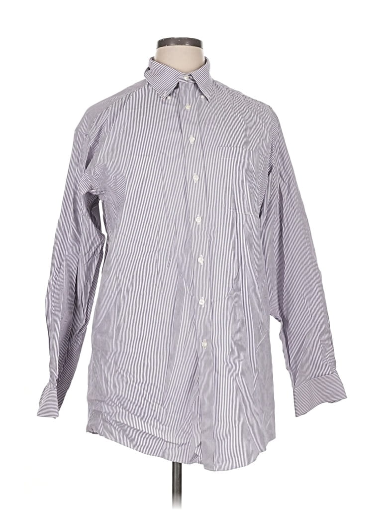 Pre-owned Roundtree & Yorke Long Sleeve Button Down Shirt In Gray