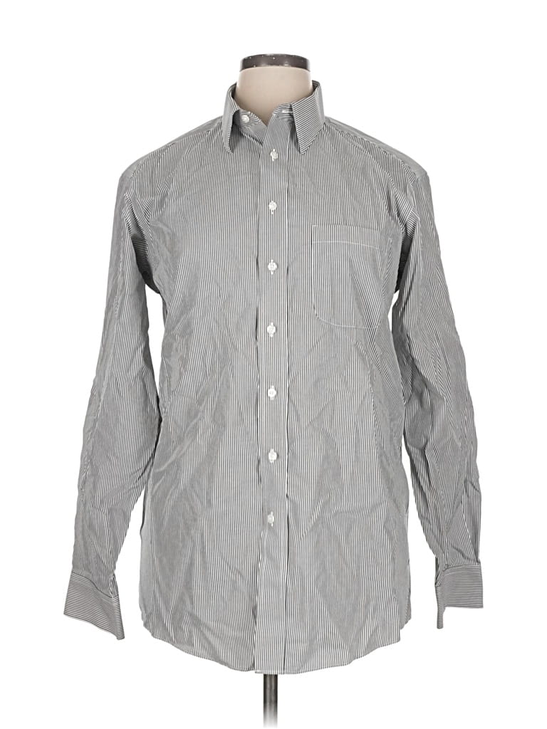 Pre-owned Roundtree & Yorke Long Sleeve Button Down Shirt In Gray
