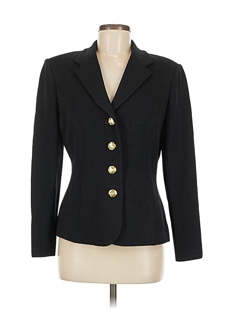 Pre-owned St John Blazer Jacket In Black
