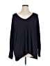 Joan Vass Blue Black Long Sleeve Top Size 14 (3) - photo 1