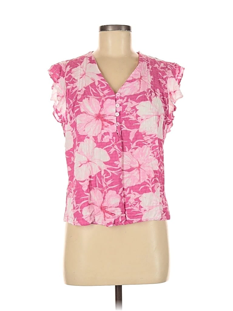 Pre-owned Cynthia Rowley Tjx Sleeveless Blouse In Pink