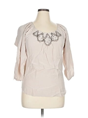 Rebecca Taylor 3/4 Sleeve Silk Top (view 1)