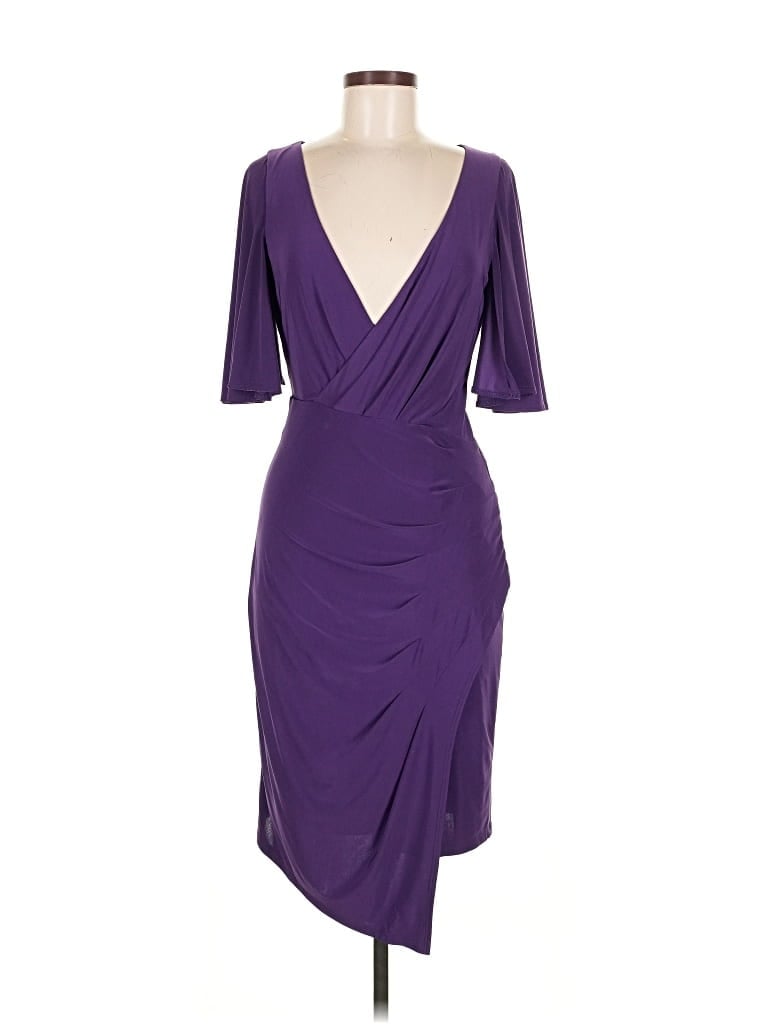 Pre-owned Abs Allen Schwartz Cocktail Dress In Purple