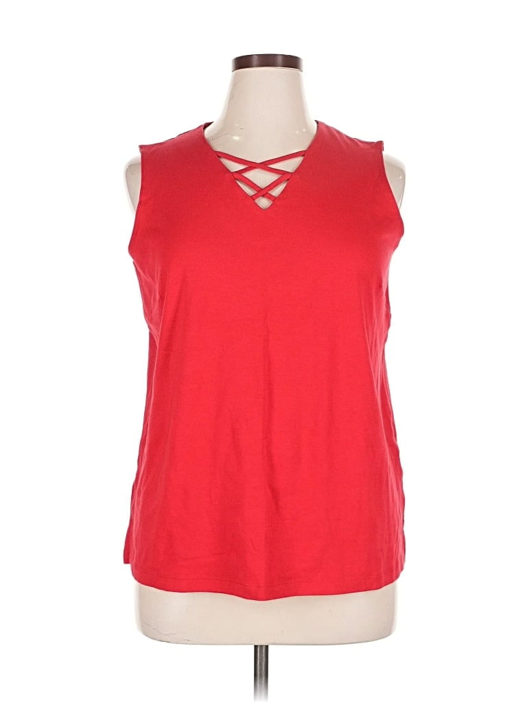 Pre-owned Talbots Outlet Sleeveless Blouse In Red