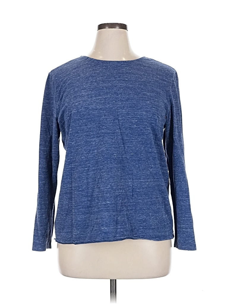 Pre-owned Purejill 3/4 Sleeve T-shirt In Blue
