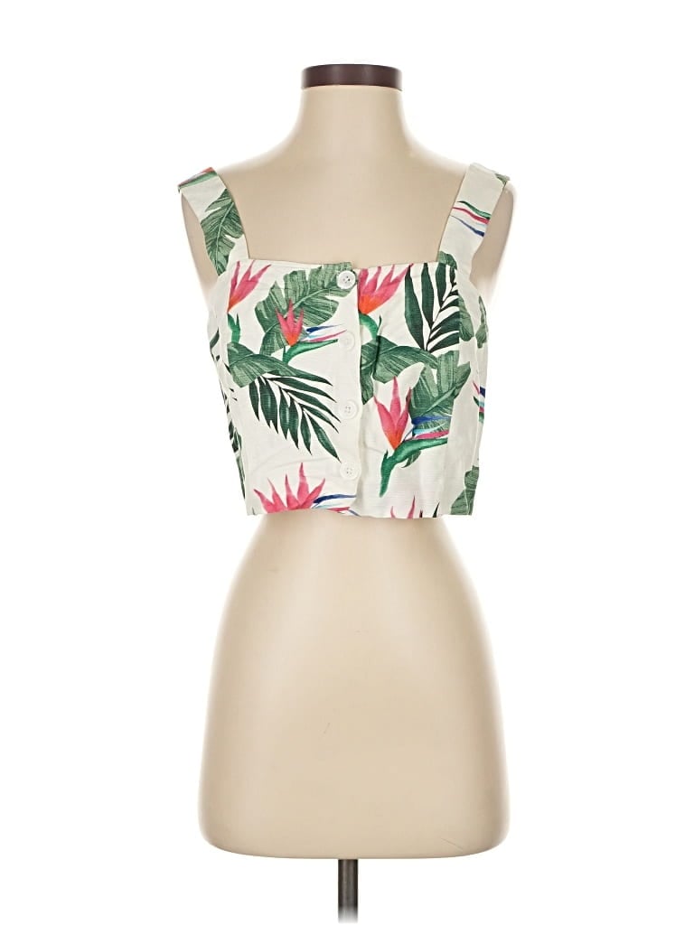 Pre-owned Rails Sleeveless Blouse In White