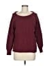 Fashion Solid Burgundy Pullover Sweater Size M - photo 1