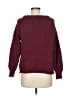 Fashion Solid Burgundy Pullover Sweater Size M - photo 2