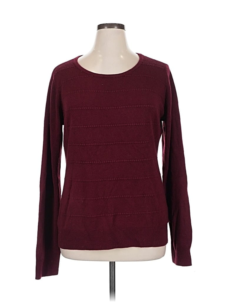 Pre-owned Karen Scott Pullover Sweater In Burgundy
