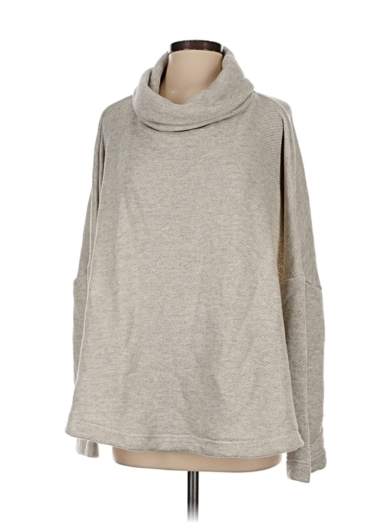 Pre-owned Free People Turtleneck Sweater In Gray