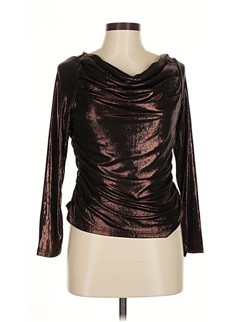 Pre-owned Petal And Pup Long Sleeve Blouse In Brown