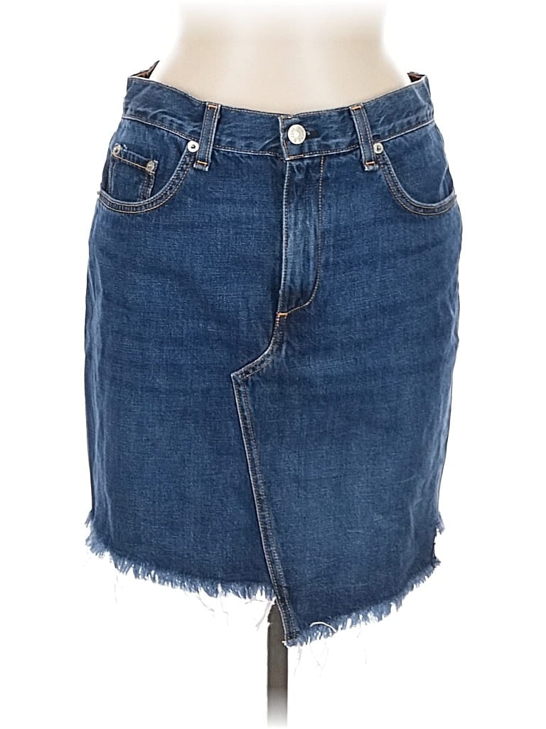 Pre-owned Rag & Bone Denim Skirt In Blue