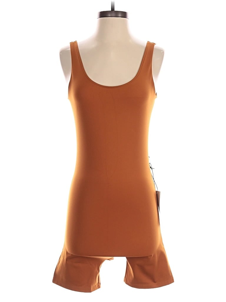 Girlfriend Collective Romper In Brown