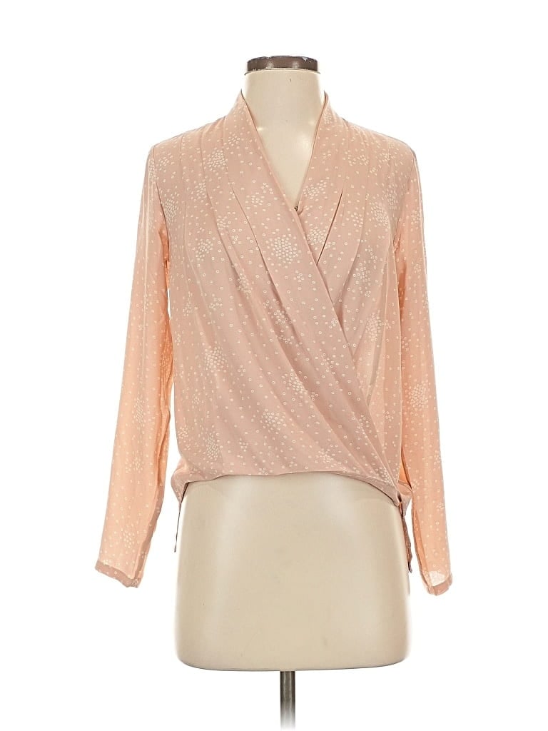 Pre-owned Ann Taylor Long Sleeve Blouse In Orange