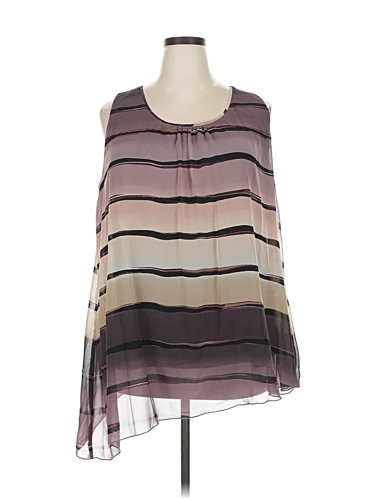 Pre-owned Lane Bryant Sleeveless T-shirt In Purple