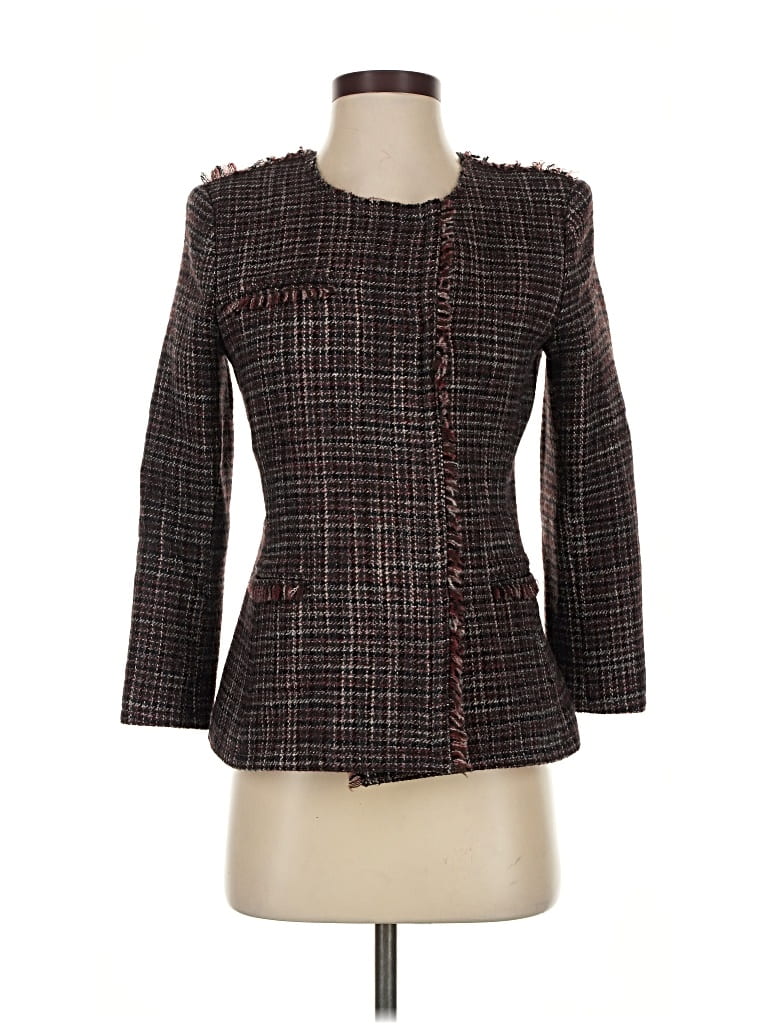 Pre-owned Theory Wool Blazer Jacket In Brown